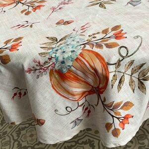 Shabby Chic Fall tablecloth 68” round